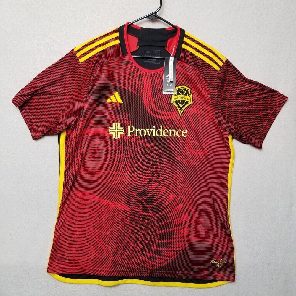 2023 Adidas Men's Seattle Sounders Away Bruce Lee Soccer Jersey 2XL XXL MLS‎ US